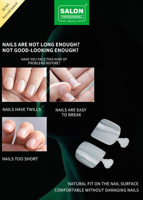 Màu sắc tự nhiên móng chân giả thiết lập đầy đủ trang trí Acrylic móng chân cho Salon-Finish nail art