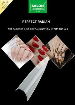 Các mẹo móng hình dạng sắc nét 500 PCS Natural Acrylic Fake Nail Kit cho mở rộng móng