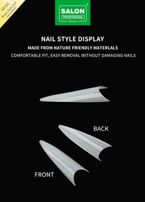 Các mẹo móng hình dạng sắc nét 500 PCS Natural Acrylic Fake Nail Kit cho mở rộng móng