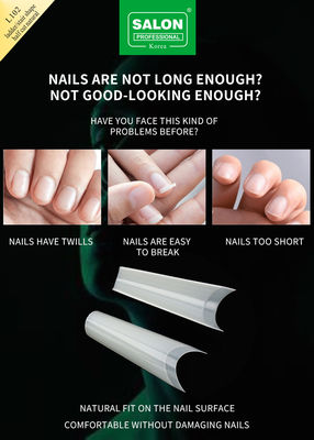 Mẹo nửa trang bìa Bộ phụ kiện làm móng không may Ultra-thin nail extensions DIY Nail Art