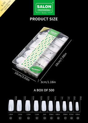 500pcs/Box ABS Salon chuyên nghiệp móng giả cho nghệ thuật móng DIY