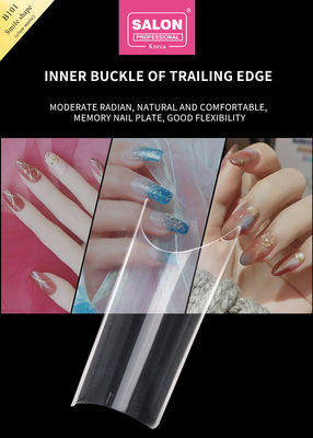 Móng tay nhân tạo ABS Màu sắc rõ ràng 500 miếng Ứng dụng dễ dàng móng tay giả cho Salon nail art