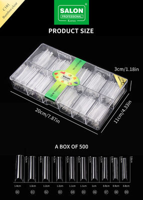 OEM Full Cover Cây tre rõ ràng mềm Gel móng giả thiết kế mũi móng nhân tạo