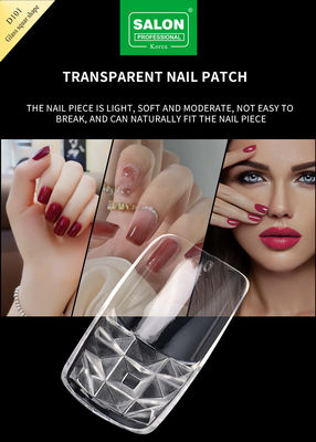 Thời trang màu sắc rõ ràng móng giả toàn bộ trang trí móng Pháp thiết kế tùy chỉnh cho Salon nail art