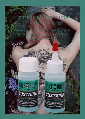 Gel làm tê hình xăm có tác dụng nhanh với 2% Lidocaine và 1,5% Tetracaine để giảm đau trong 1,2oz/pcs