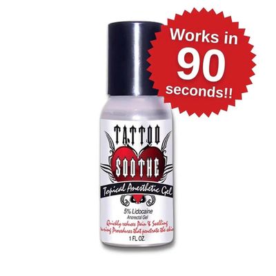 Gel làm tê hình xăm có tác dụng nhanh với 2% Lidocaine và 1,5% Tetracaine để giảm đau trong 1,2oz/pcs