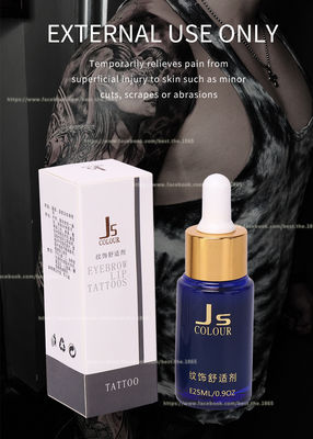 Trong suốt JS Tattoo Tumbing Solution Anti Allergy Tumbing Gel Trang điểm vĩnh viễn chất lỏng tê