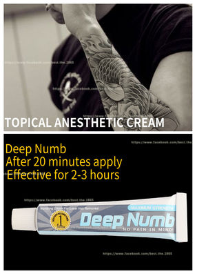 Kem ủ tê xăm hình Deep Numb Cream, Kem gây tê cho trang điểm vĩnh viễn, Kem gây tê chất lượng cao cho xăm hình trên cơ thể