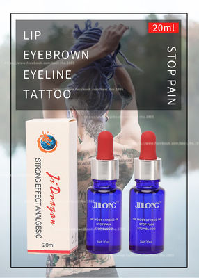 JINLONG Xăm hình xăm Thuốc mê Chất lỏng trong suốt Đóng băng Băng Pain Stop Chất lỏng 20ml