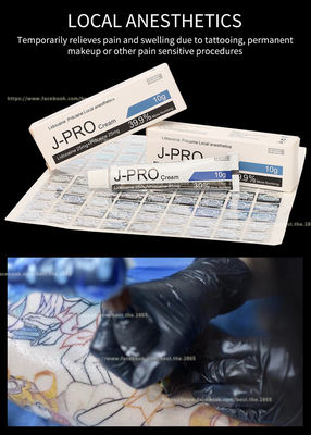 J Pro Tattoo Licocaine tê Cream 10g Stop Pain Anesthetic Cream cho Waxing Tattoo Trang điểm vĩnh viễn
