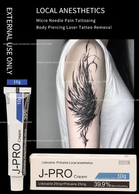 J Pro Tattoo Licocaine tê Cream 10g Stop Pain Anesthetic Cream cho Waxing Tattoo Trang điểm vĩnh viễn