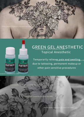 Gel bôi trơn ban đầu Bền vững màu xanh lá cây ổn định chống dị ứng Gel màu xanh lam xăm hình xăm