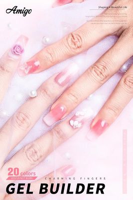 56ml UV Nail Builder Gel No.5 Không mùi HQ Free Hard Glaze 20 màu