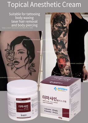 450G Kem bôi Lidocain / Kem bôi tê cho khuôn mặt Hình xăm Microneedling Trang điểm vĩnh viễn