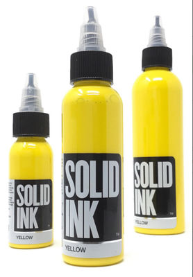 120ML 260ML Bright Yellow Tattoo Ink Non Toxic Organic Tattoo Pigment