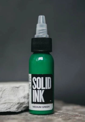 30ML 60ML Airbrush Mực rắn Mực hình xăm Trung bình Màu xanh lá cây nguyên chất Vật liệu thực vật