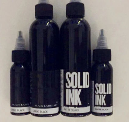 Màu đen mờ Mực hình xăm rắn Màu nhanh hơn 30ML 60ML để trang điểm vĩnh viễn