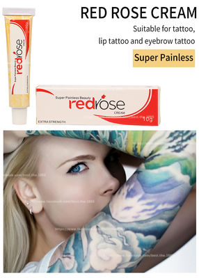 Red Rose Numb Anesthetic Cream 10g Permanent Makeup Lidocaine Numbing Cream Apply For 20 Mins Numb For 5-6 Hours